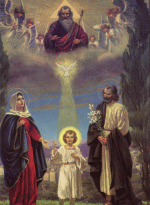 Image: The Most Holy Trinity and the Holy Family