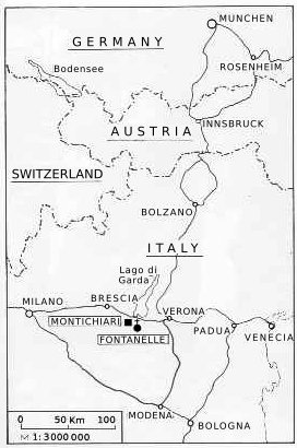 Map of Montechiari and Fontanelle